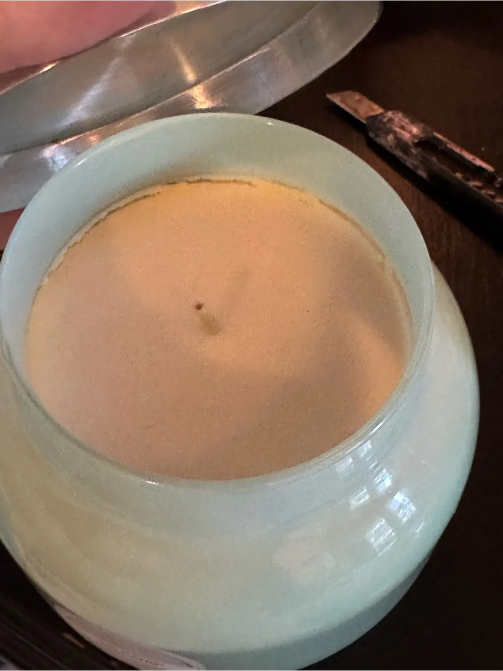 Volcano Scented Candle - Light Aqua Francesca